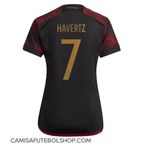 Camisa de time de futebol Alemanha Kai Havertz #7 Replicas 2º Equipamento Feminina Mundo 2022 Manga Curta